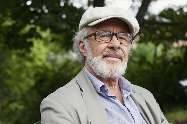Senior man in park