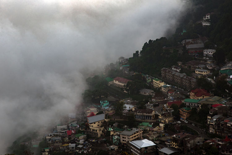 City and clouds nainital uttarakhand india