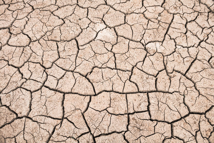 Full frame shot of cracked land