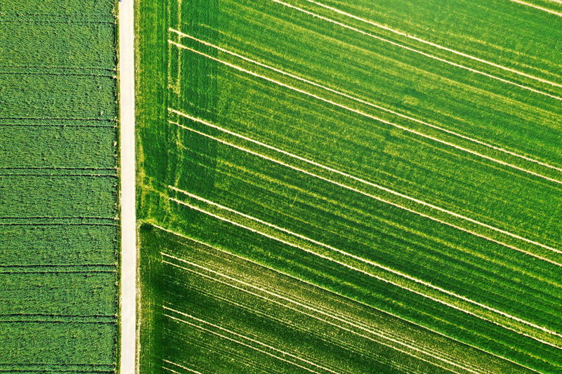 The earth from above a field
