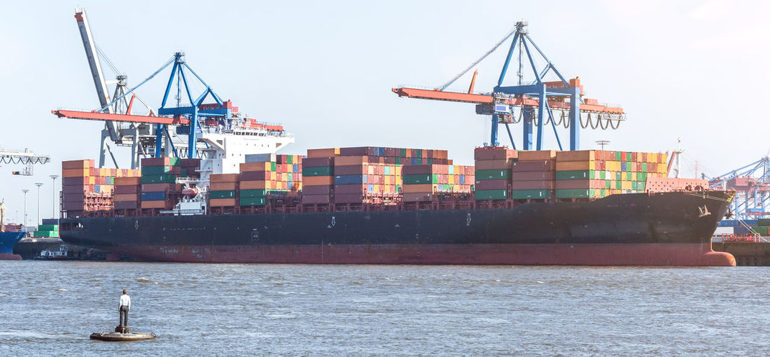 Cranes at commercial dock