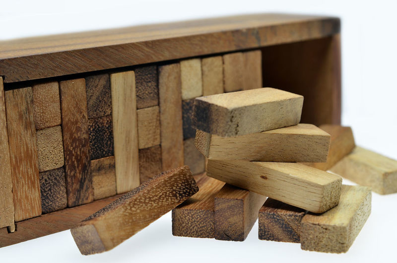 Close-up of wooden table