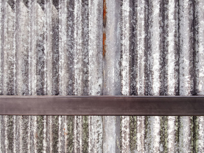 Full frame background of corrugated zinc wall
