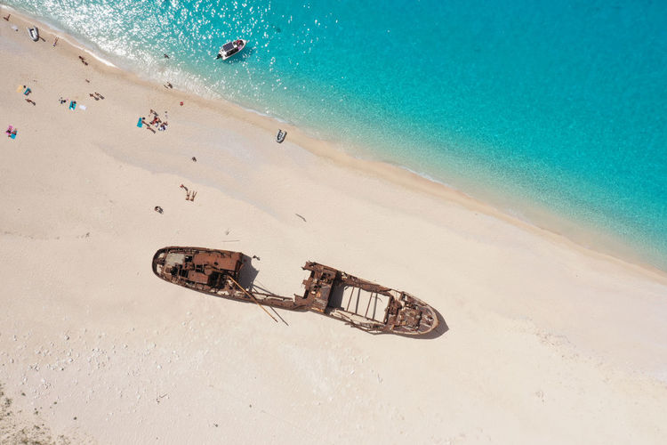 Navagio shipwreck beach on zakynthos island greece