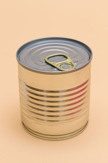 Close-up of container against white background