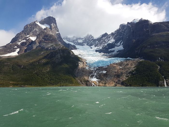 Scenic view of glacier balmaceda in chilean patagonia