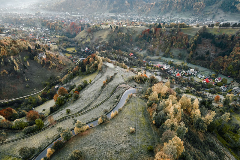 High angle view of cityscape