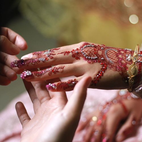 Henna art for wedding ceremony