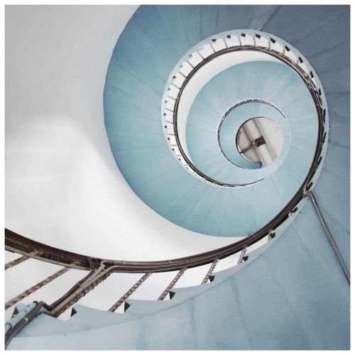 Low angle view of spiral staircase