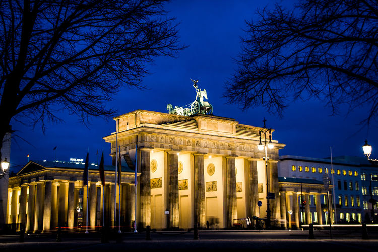 Illuminated brandenburg gate