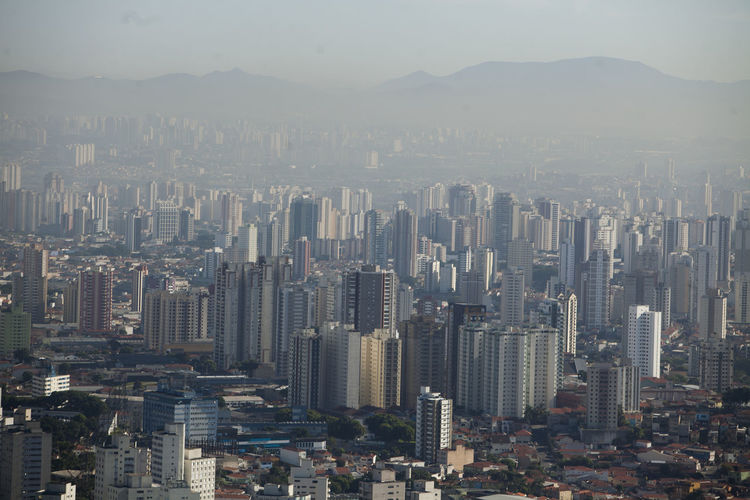 Sao paulo brazil city aerial view. high quality photo