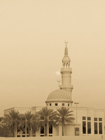 Mosque against clear sky