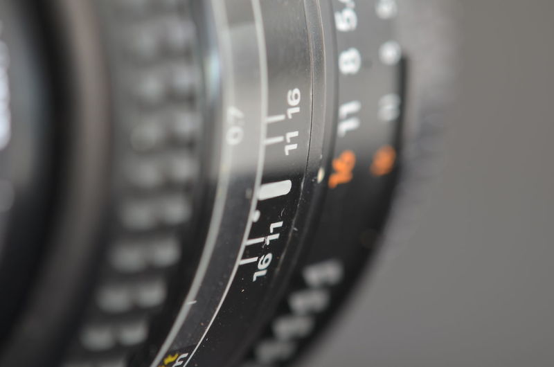 Detail of adjustable camera lens