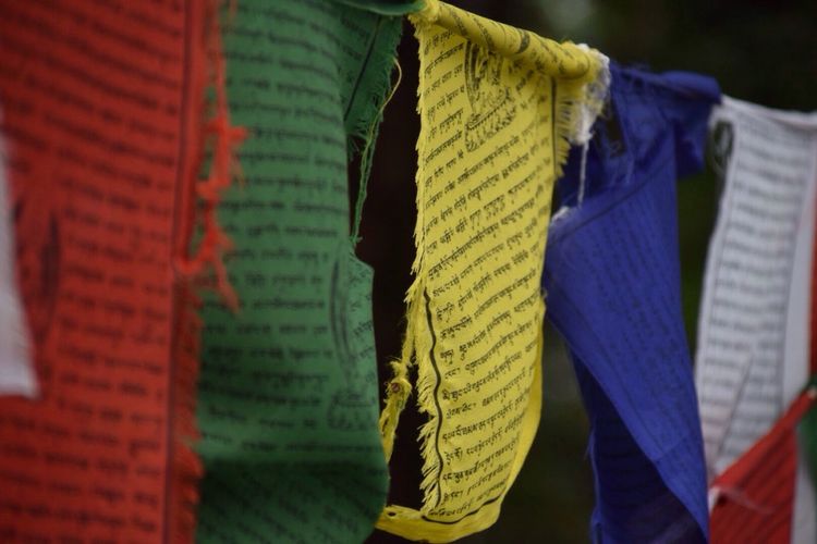 Colorful tibetan prayer flags