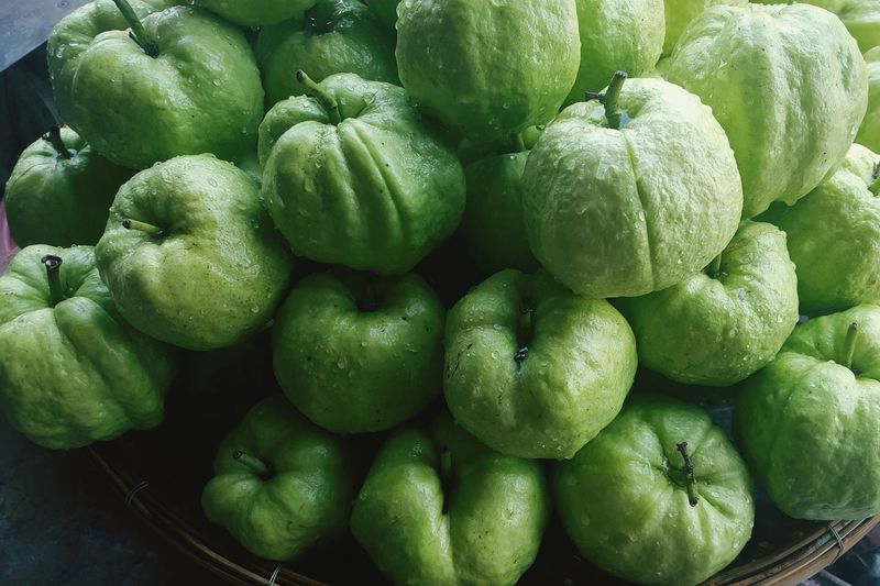 Full frame shot of green fruits