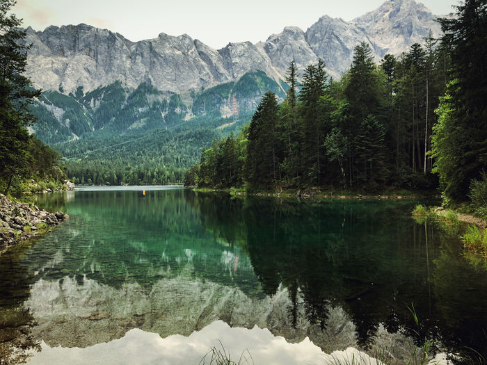 The alps seen from the eibsee. 