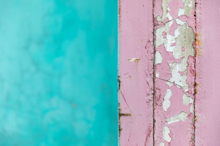Close-up of peeling paint