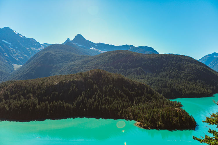 Ross lake reservoir in the north cascades national park washington