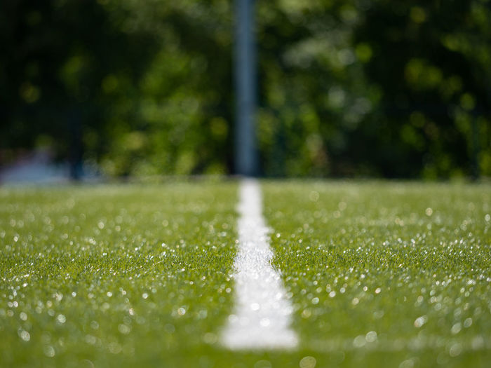 Surface level of soccer field