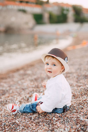 Cute boy wearing hat
