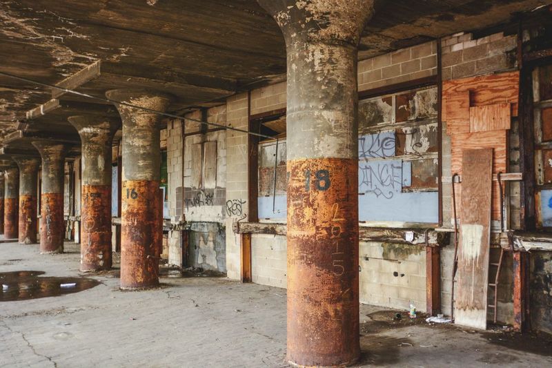 Interior of abandoned building