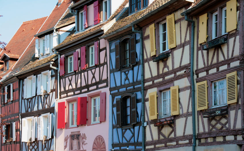 Beautiful half timbered houses in the oldtown of colmar, a city in the french region of alsace