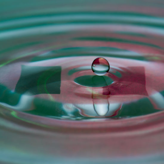 Close-up of water drop / tribute to italy hit by covid-19