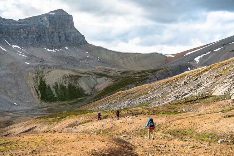 Trekking through the remote alpine of the canadian rockies