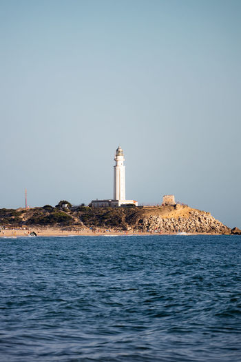 Trafalgar lighthouse seen from zahora beach