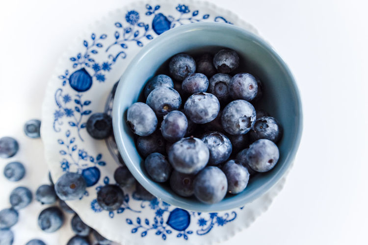 Food image in classic blue