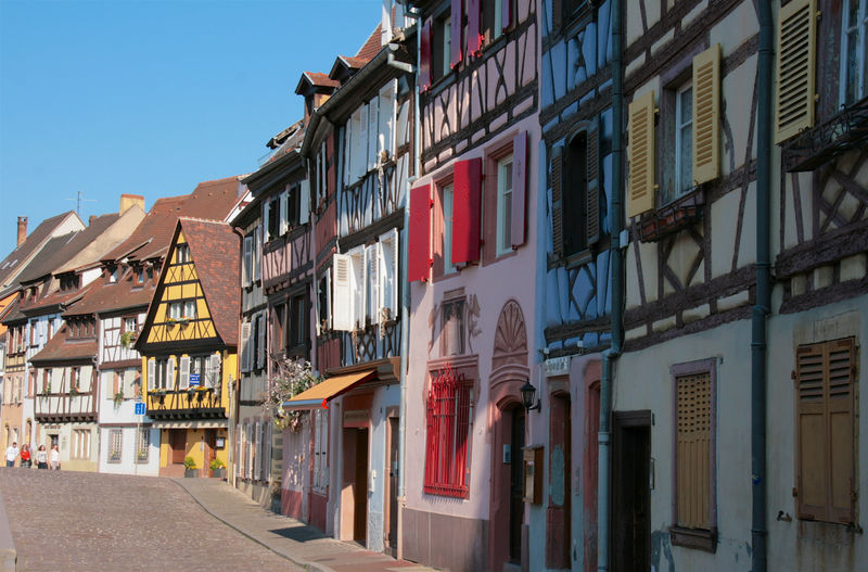 Beautiful half timbered houses in the oldtown of colmar, a city in the french region of alsace