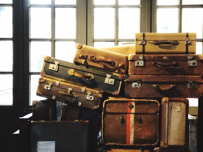 Close-up of suitcases 