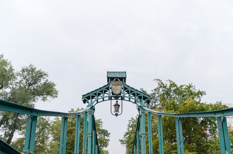 Low angle view of bridge against sky
