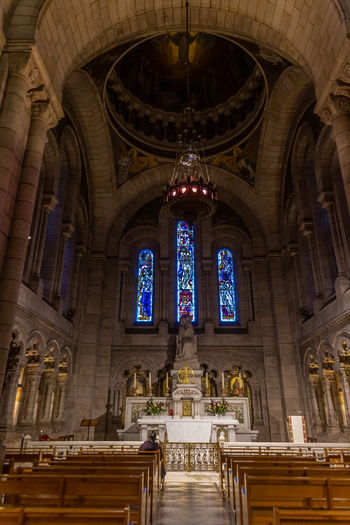 Interior of sacre-coeur, basilica of the sacred heart of paris