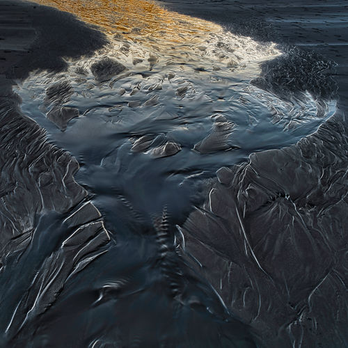 High angle view of sea