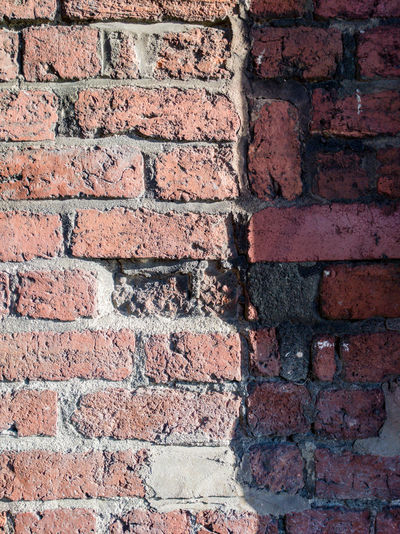 Full frame shot of damaged brick wall