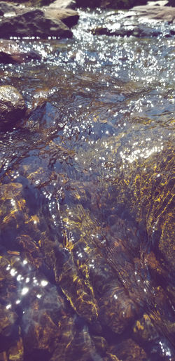 Full frame shot of rocks in sea