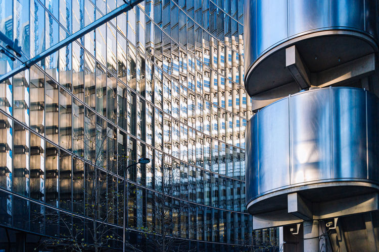 Stair tower and reflections of the lloyds building by richard rogers.