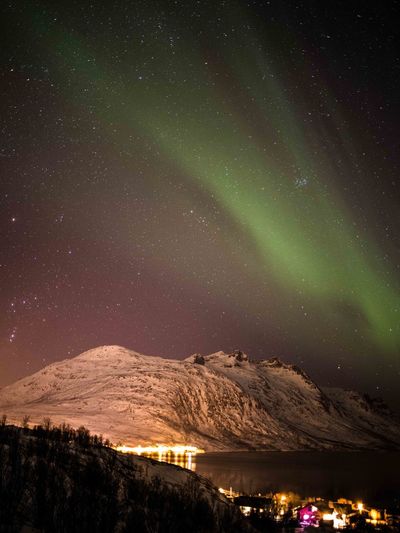 Northern lights near tromsø, norway