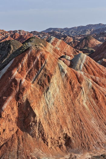 0885 rusty sandstone and siltstone landforms-zhangye danxia nnal.geological park. gansu prov.-china.