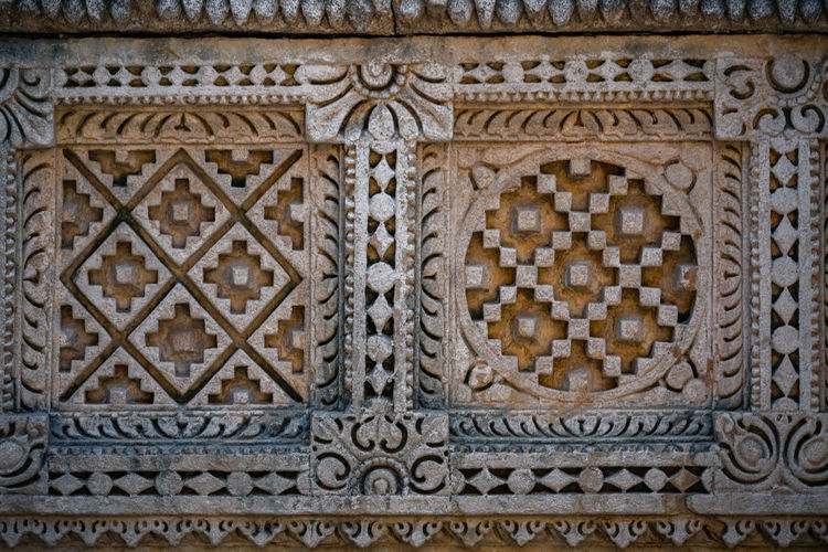Full frame shot of patterned wall of building