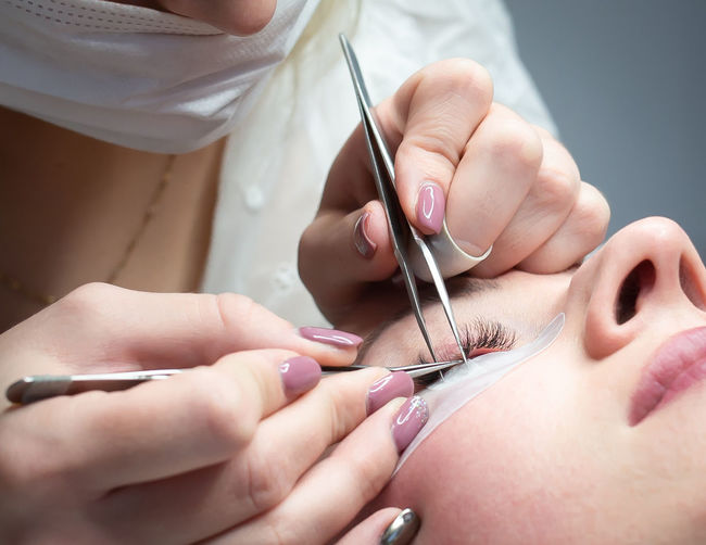 Midsection of woman working