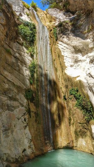 Scenic view of waterfall