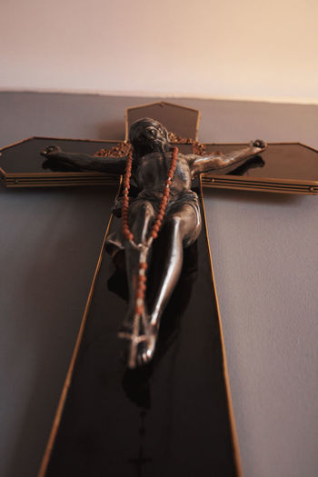 Low angle view of jesus christ crucifix