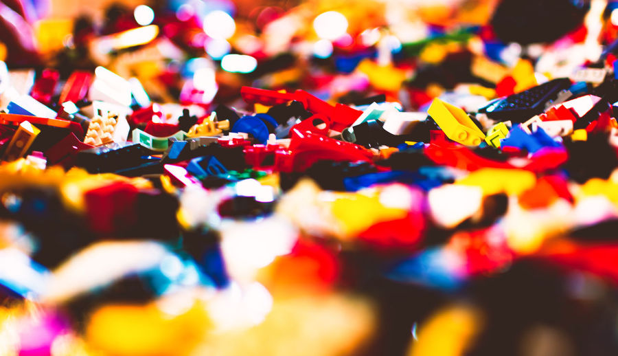 Full frame shot of multi colored pencils on table