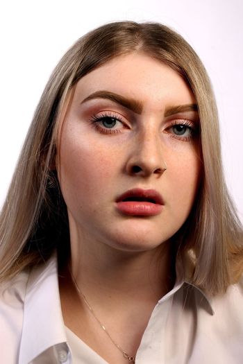 Close-up portrait of young woman