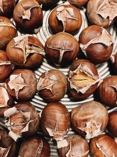 Full frame shot of chestnuts