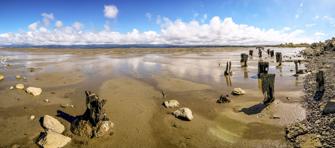 Panoramic view of beach