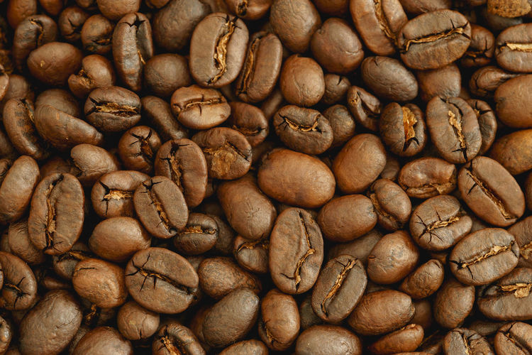Lightly roasted coffee beans