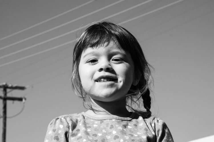 Portrait of smiling girl at home